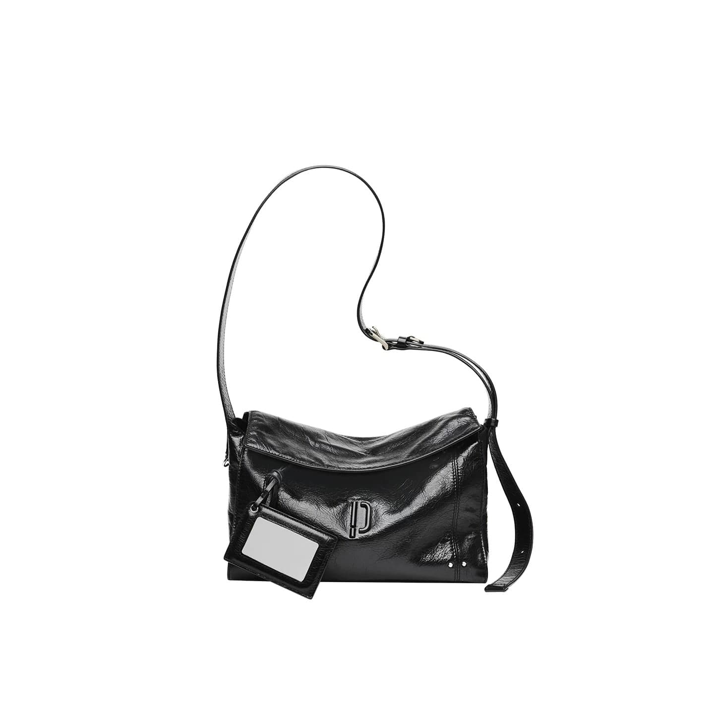 Calf-leather shoulder bag