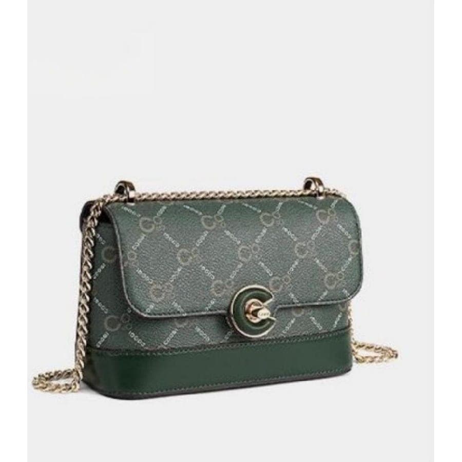 Color Block Crossbody Bag in Forest Green, 19.5*12*6.5 CM