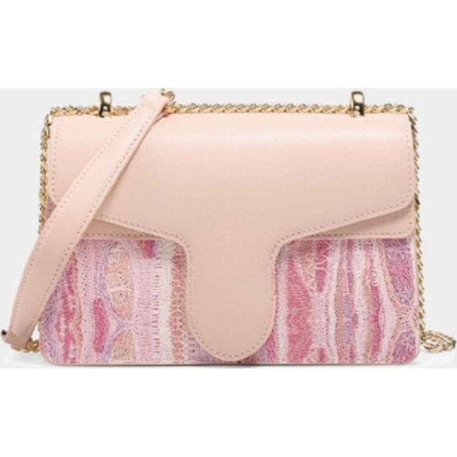 Flap Crossbody Bag in Pink, 21*7.5*14 CM
