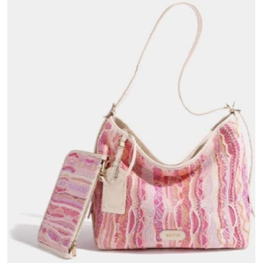 Hobo Bag in Pink, 31*10.5*27 CM