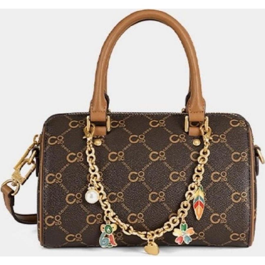 Koala Charm Boston Bag in Brown, 21*13.5*13 CM