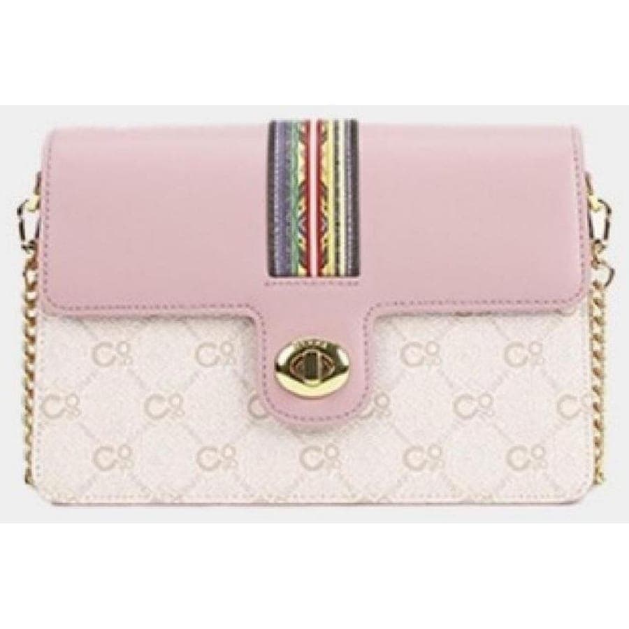 VEIN·TT Mini Square Bag in Peach Pink, 22*7*14 CM