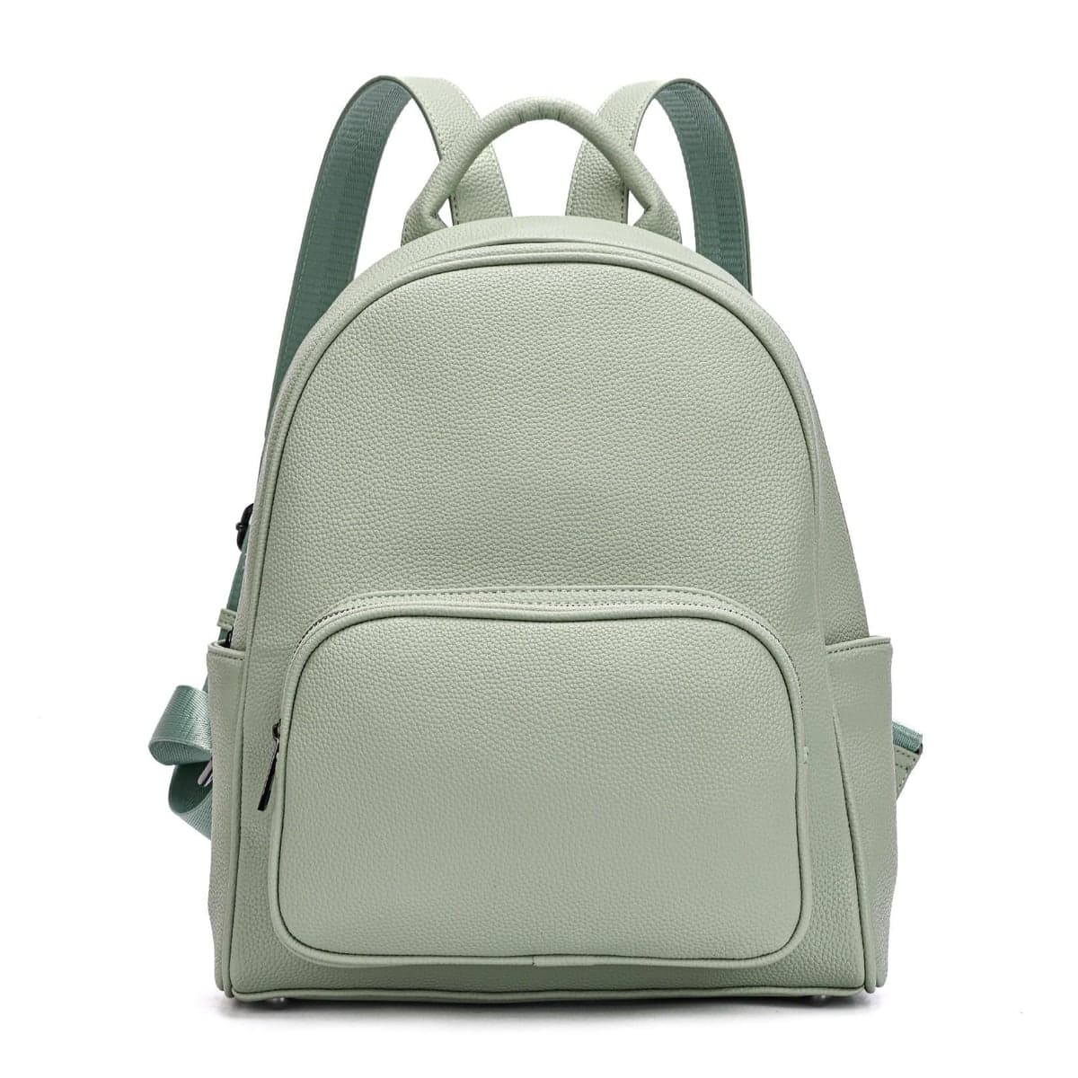 Sage green pebbled-leather backpack