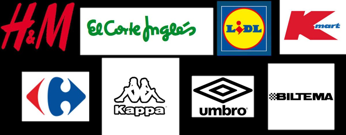 Brand partners including H&M, Kappa, Umbro, Kmart, and more